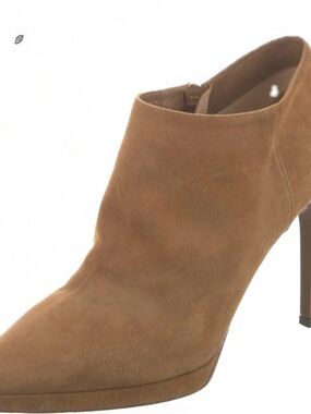 Jimmy Choo "Lindsey" 100 Tan Suede Ankle Bootie Size 37 - US Size 6